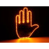 LED gestų signalizatorius automobilio galiniam stiklui su nuotolinio valdymo pulteliu, 14,5 × 11,5 cm
