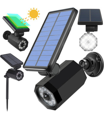 Įsmeigiamas saulės sodo šviestuvas su judesio ir sutemų jutikliais, 8 LED