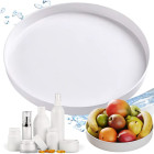Sukamasis universalus padėklas-organizatorius virtuvei ir voniai, baltas, 25 cm