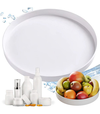 Sukamasis universalus padėklas-organizatorius virtuvei ir voniai, baltas, 25 cm