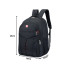 Miesto, mokyklinė ir sportinė kuprinė jaunimui su 3 skyriais, juoda, 15 L, 45 × 28 × 12 cm
