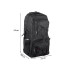 Juoda turistinė kuprinė kelionėms ir žygiams su USB jungtimi, 35L, 54cm x 40cm x 32cm