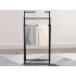 Loft stiliaus metalinis rankšluosčių stovas, juodas, 3 skersiniai, 66 cm / 76 cm / 86 cm