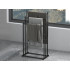 Loft stiliaus metalinis rankšluosčių stovas, juodas, 3 skersiniai, 66 cm / 76 cm / 86 cm