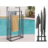 Loft stiliaus metalinis rankšluosčių stovas, juodas, 3 skersiniai, 66 cm / 76 cm / 86 cm