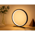 Apvali LED stalinė naktinė lempa, juoda, 25 cm