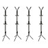 Pastatoma drabužių kabykla su 12 kablių, juoda, 174 cm aukščio, 41 cm pagrindo pločio