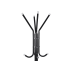 Pastatoma drabužių kabykla su 12 kablių, juoda, 174 cm aukščio, 41 cm pagrindo pločio