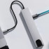 USB-C šakotuvas su HDMI, USB-A, USB-C, SD, TF ir RJ45 jungtimis, 8 viename