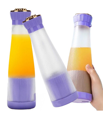 Nešiojamas belaidis USB trintuvas kokteiliams, 400 ml, violetinis