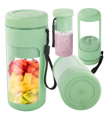 Nešiojamas belaidis USB kokteilių trintuvas ledui smulkinti, 450 ml