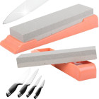 Dvipusis akmens galąstuvas peiliams, žirklėms ir kitiems įrankiams su laikikliu