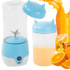 Nešiojamas belaidis kokteilių trintuvas su puodeliu, mėlynas, 350 ml