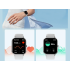 Išmanusis laikrodis moterims ir vyrams su silikoniniu dirželiu, „Bluetooth“ skambučiais, pilkas