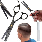 Profesionalios plaukų retinimo žirklės, juodos, 17 cm