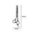 Profesionalios plaukų retinimo žirklės, juodos, 17 cm