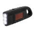 Rankinis dinamo ir saulės energija įkraunamas žibintuvėlis su 3 LED ir segtuku, 12,5 × 2,5 × 4,5 cm