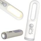 LED naktinė lemputė su judesio jutikliu ir žibintuvėlio funkcija, belaidė, įkraunama USB, 17 × 4,5 cm