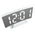 Skaitmeninis LED laikrodis su žadintuvu ir termometru, veidrodiniu ekranu, USB, pastatomas, 14,5 × 9 × 1,5 cm