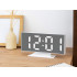 Skaitmeninis LED laikrodis su žadintuvu ir termometru, veidrodiniu ekranu, USB, pastatomas, 14,5 × 9 × 1,5 cm