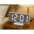 Skaitmeninis LED laikrodis su žadintuvu ir termometru, veidrodiniu ekranu, USB, pastatomas, 14,5 × 9 × 1,5 cm