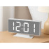 Skaitmeninis LED laikrodis su žadintuvu ir termometru, veidrodiniu ekranu, USB, pastatomas, 14,5 × 9 × 1,5 cm