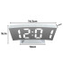 Skaitmeninis LED laikrodis su žadintuvu ir termometru, veidrodiniu ekranu, USB, pastatomas, 14,5 × 9 × 1,5 cm