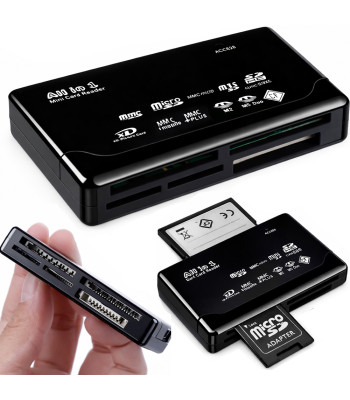 USB atminties kortelių skaitytuvas CF, SD, microSD, XD, MS, MMC