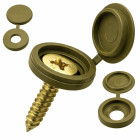 Baldinių varžtų galvučių dangteliai, auksiniai, 100 vnt., 13mm