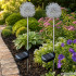 Saulinių LED sodo lempų „Kiaulpienė“ rinkinys, 2 vnt., 70 cm