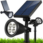 Saulės sodo šviestuvas, įsmeigiamas, 4 LED, 3 režimai