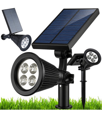 Saulės sodo šviestuvas, įsmeigiamas, 4 LED, 3 režimai