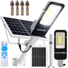 Saulės lauko sieninis šviestuvas su sutemų jutikliu ir nuotolinio valdymo pultu, 154 LED, 1600W