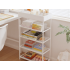 Sulankstoma lentyna batams ir daiktams, 5 lentynos, balta, 81 × 39,5 × 21,5 cm