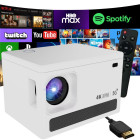 Vaizdo projektorius su Android TV, „Wi-Fi“ ir Bluetooth, 4K, 100 colių, X6