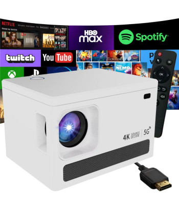 Vaizdo projektorius su Android TV, „Wi-Fi“ ir Bluetooth, 4K, 100 colių, X6