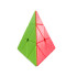 Edukacinė loginė piramidės formos kubo dėlionė „Pyraminx“, 9,5 cm x 9,5 cm x 9,5 cm