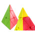 Edukacinė loginė piramidės formos kubo dėlionė „Pyraminx“, 9,5 cm x 9,5 cm x 9,5 cm