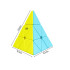 Edukacinė loginė piramidės formos kubo dėlionė „Pyraminx“, 9,5 cm x 9,5 cm x 9,5 cm