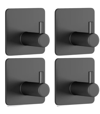 Savaime limpančių metalinių kabliukų rinkinys voniai ir virtuvei, 4 vnt., be gręžimo, 2,7 cm, 4,5 × 4,5 cm