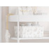 Balta batų lentyna su metaliniu rėmu ir viršutine lentyna, 5 lentynos, 82 × 59 × 22 cm