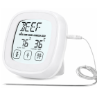 Skaitmeninis virtuvinis mėsos termometras su zondu ir LCD ekranu, 17,5 x 17,5 x 2,5 cm