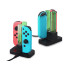 Įkrovimo stotelė keturiems valdikliams su LED indikatoriais, Nintendo Switch Joy-Con
