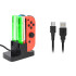 Įkrovimo stotelė keturiems valdikliams su LED indikatoriais, Nintendo Switch Joy-Con