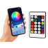 RGB LED juosta, valdoma „Bluetooth“ programėle ir pulteliu, IP65, USB, 10 m