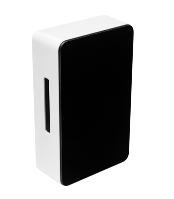 Laidinis elektrinis durų skambutis „Bim-bam“, juodas, 230V, 80 dB, 12x7x4 cm