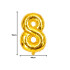 Auksinis folinis balionas skaičius 8, 66 cm