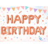 Folijiniai balionai „Happy Birthday“, rožinė gimtadienio girlianda, 13 vnt.