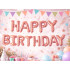 Folijiniai balionai „Happy Birthday“, rožinė gimtadienio girlianda, 13 vnt.
