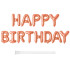 Folijiniai balionai „Happy Birthday“, rožinė gimtadienio girlianda, 13 vnt.